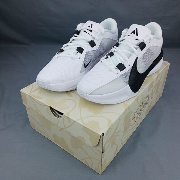 Nike Giannis Freak 5 Men's Running Shoes White Black DZ2946 100 Sizes 9-12 - Picture 9 of 9